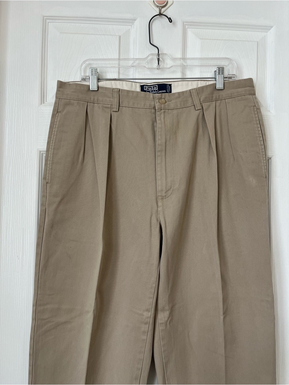 Polo Ralph Lauren Andrew pants Men’s Pleated Khaki tan Chinos pants size 36x30 - Picture 3 of 9